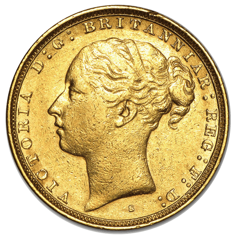 Gold Sovereign Coin Victoria (Young head)