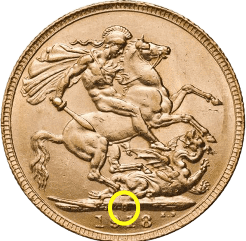 How to find the mint marks on Gold Sovereign?