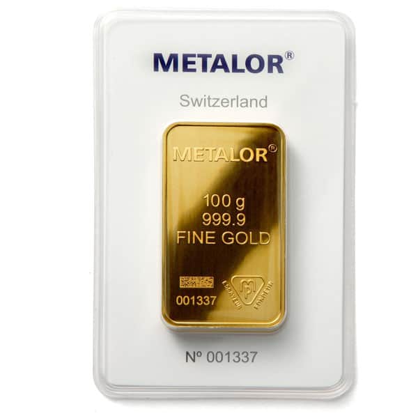 Metalor 100 Grams Gold Bar - Image 2