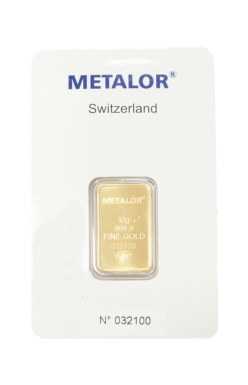 Metalor 10 Grams Gold Bar