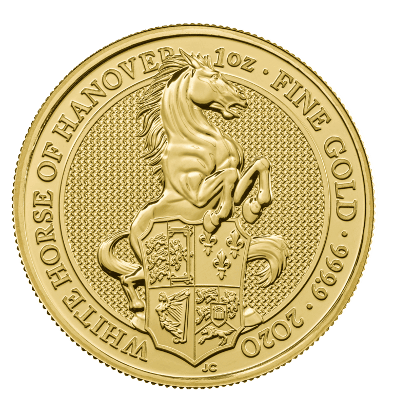 1oz Queen Beast White Horse of Hanover Gold Coin (2020)