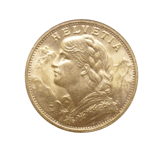 20 Swiss Francs Vreneli Gold Coin
