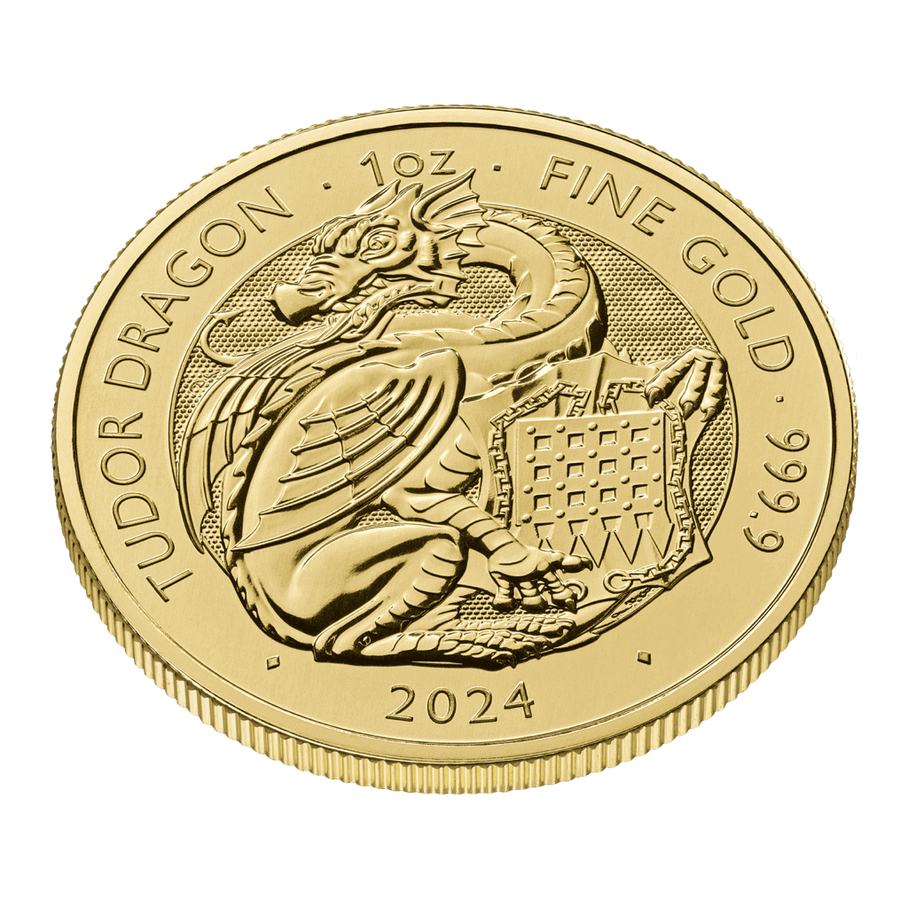 The Tudor Beasts Dragon 1oz Gold Coin 2024 - Image 2