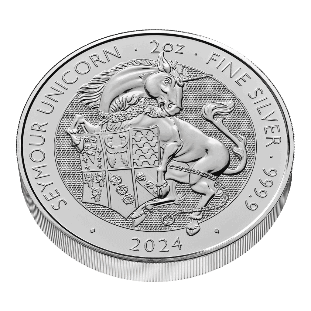 Seymour Unicorn - Tudor Beasts 2oz Silver Coin 2024 - Image 2