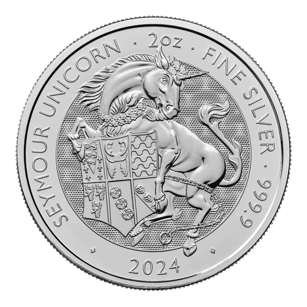Seymour Unicorn - Tudor Beasts 2oz Silver Coin 2024