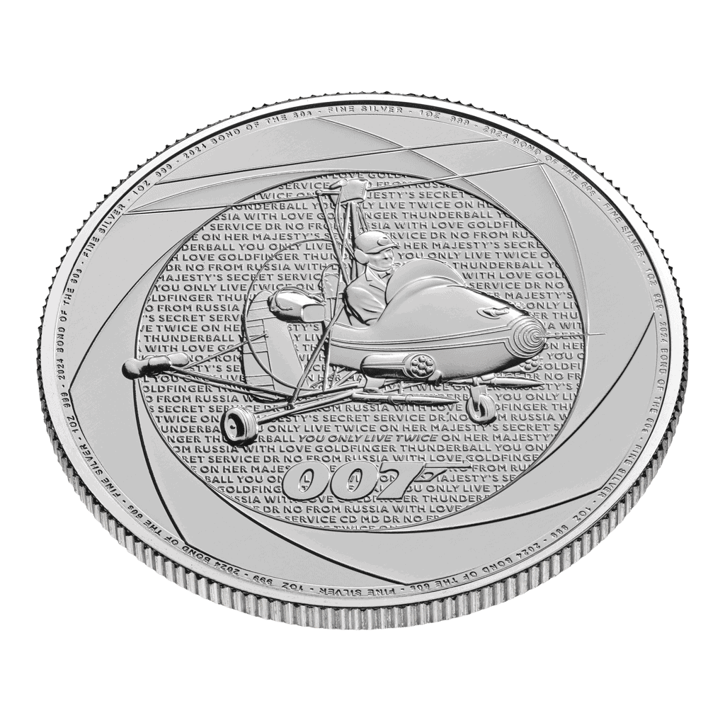 Six Decades of 007: Bond of the 1960s 2024 1oz Silver Coin - Image 2