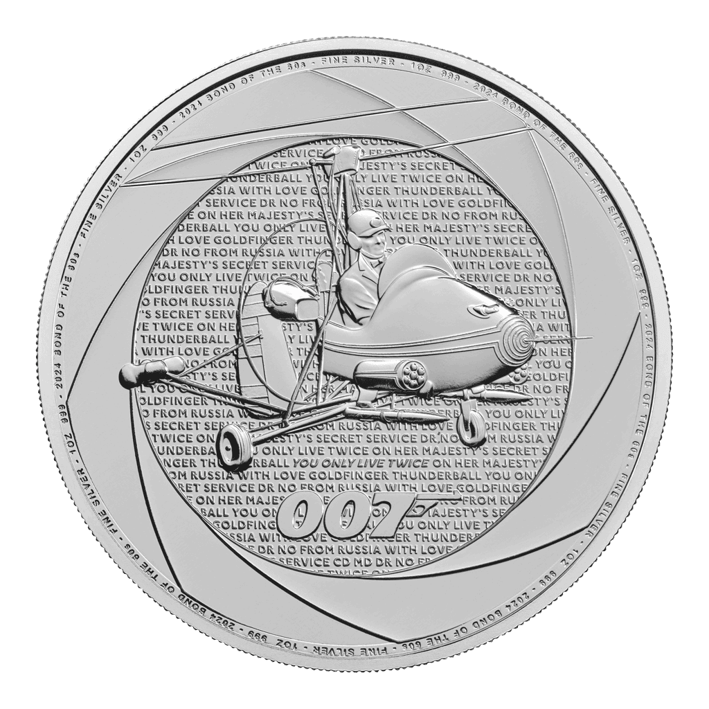Six Decades of 007: Bond of the 1960s 2024 1oz Silver Coin