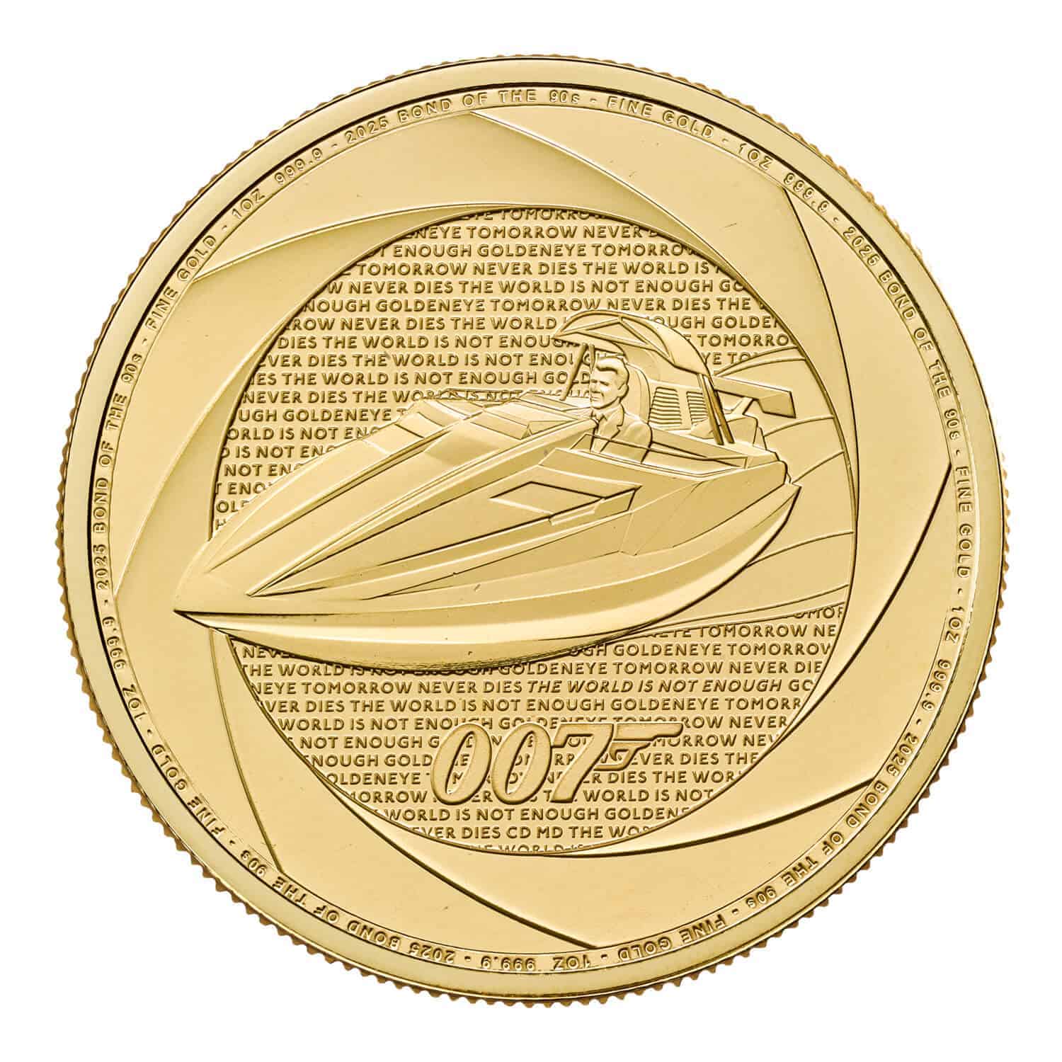 Six Decades of 007: Bond of the 1990s 2025 1oz Gold Coin