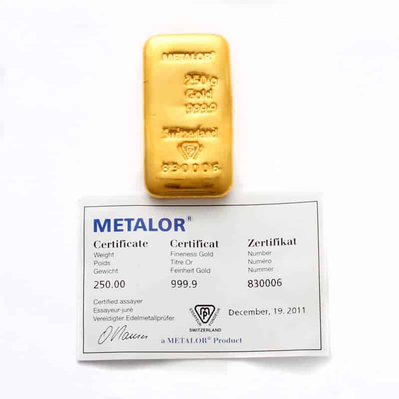 Metalor 250 Grams Gold Bar - Image 3