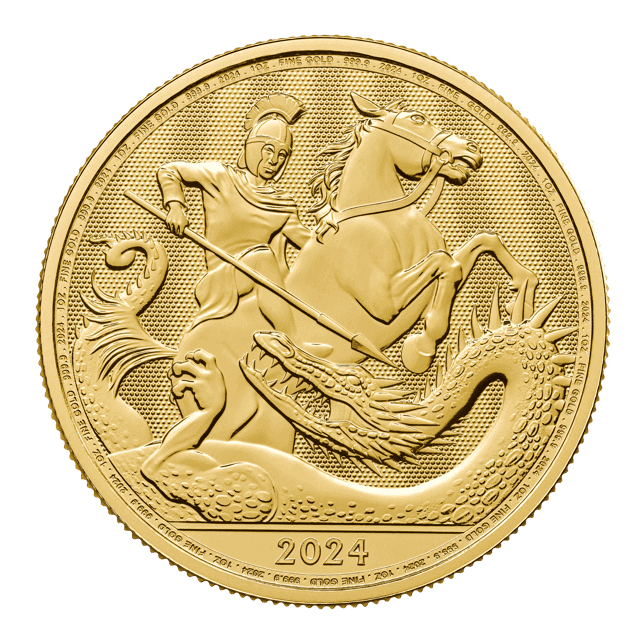 St George and the Dragon 1oz Gold Coin 2024