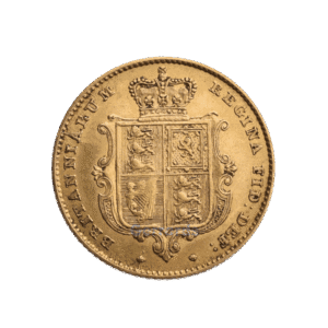 Half Sovereign Gold Coin Victoria Young Head (Shield Back)