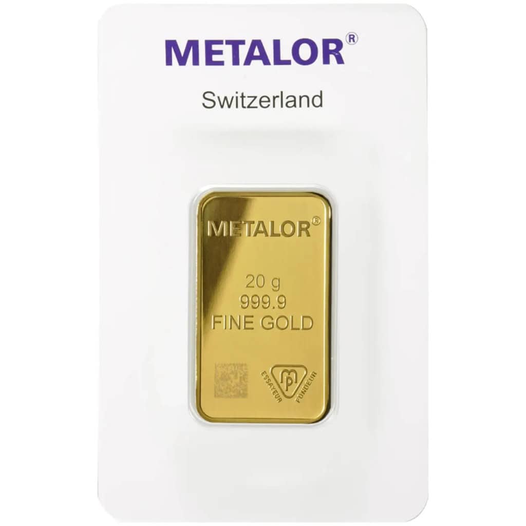 Metalor 20 Grams Gold Bar