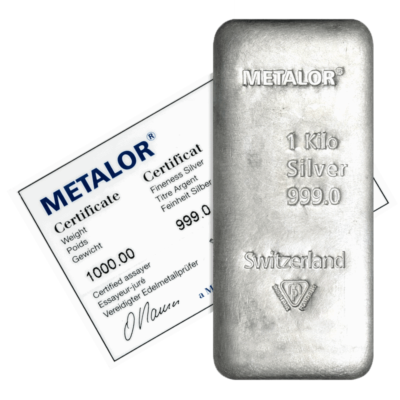 1 Kilo Metalor Silver Bar - Image 2