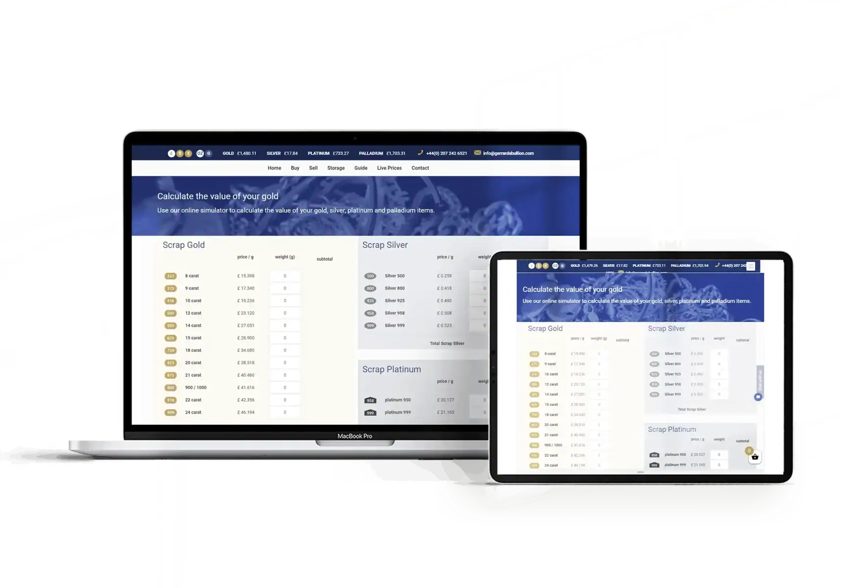 CALCULATE THE VALUE OF YOUR GOLD, SILVER & PGMS