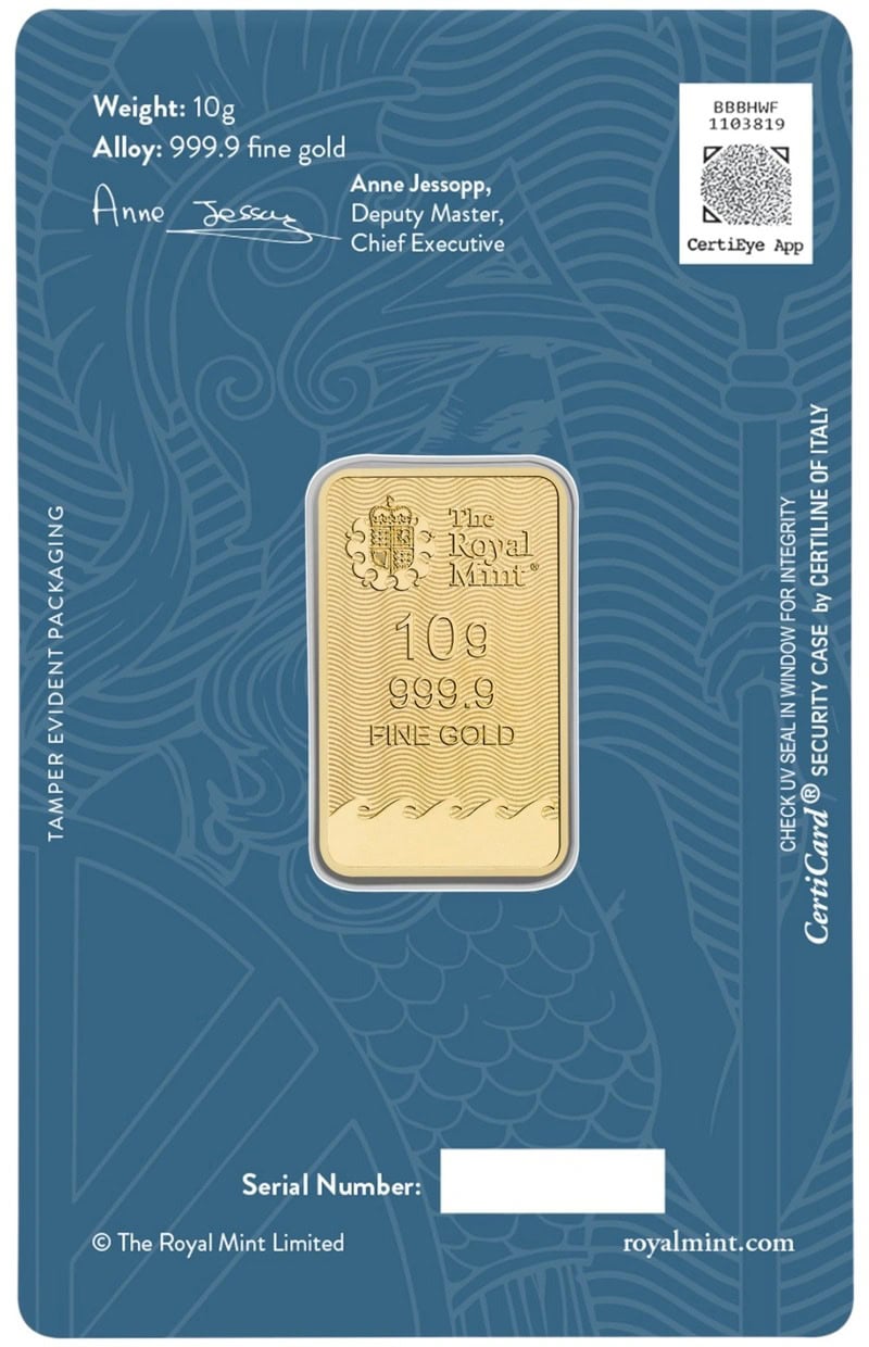 10g Gold Britannia Minted Bar - Image 2