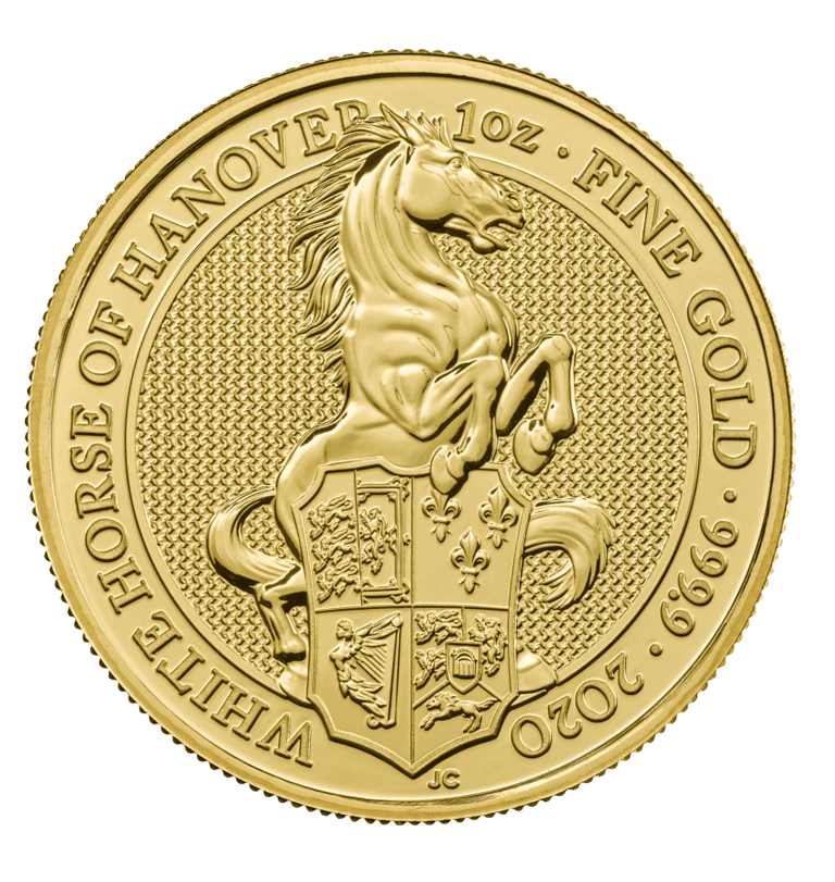 1oz Queen Beast White Horse of Hanover Gold Coin (2020)