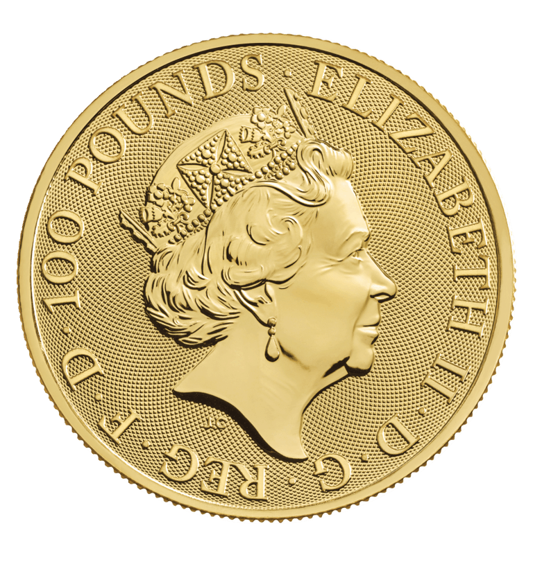1oz Queen Beast White Horse of Hanover Gold Coin (2020) - Image 2