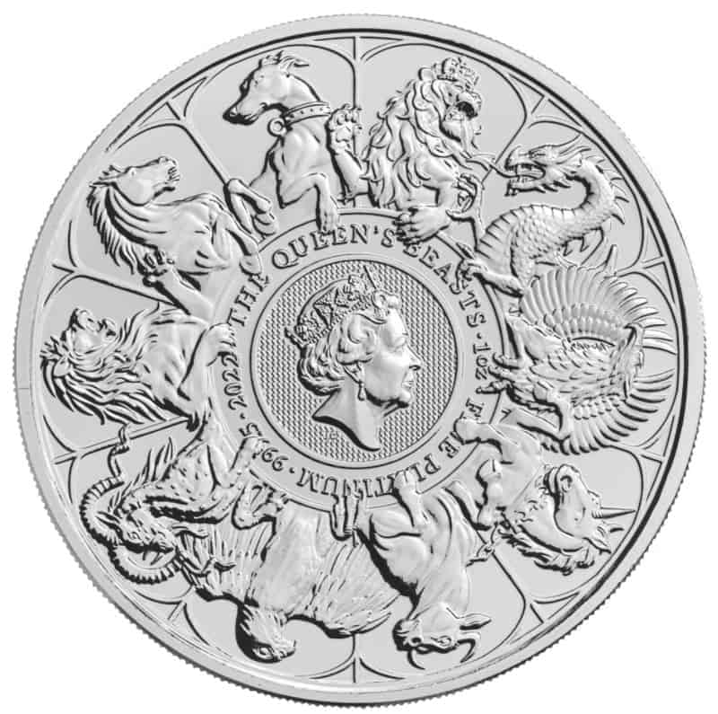 1oz Platinum Completer Queen's Beast 2022 Coin