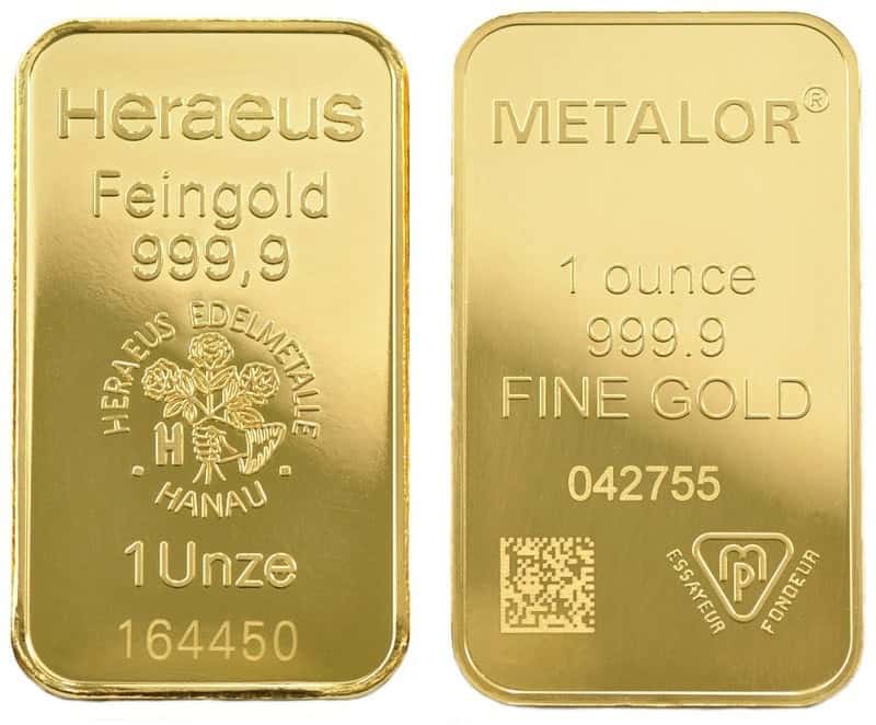 1 Oz Gold Bar (Second Hand)