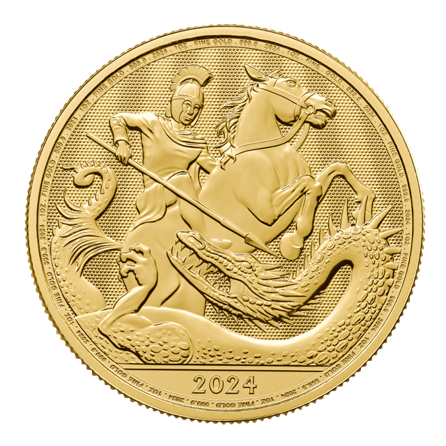 St George and the Dragon 1oz Gold Coin 2024