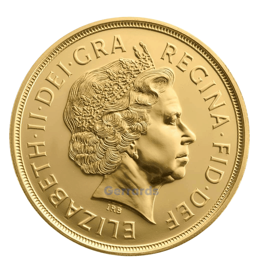 £5 British Gold Coin - Quintuple Sovereign - Image 2