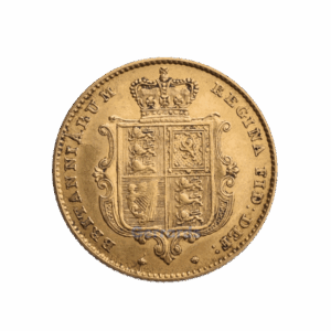 Half Sovereign Gold Coin Victoria Young Head (Shield Back)