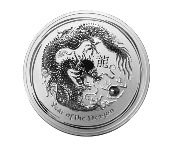 1 kilo silver coin Year of the Dragon 2012 obverse - Perth Mint