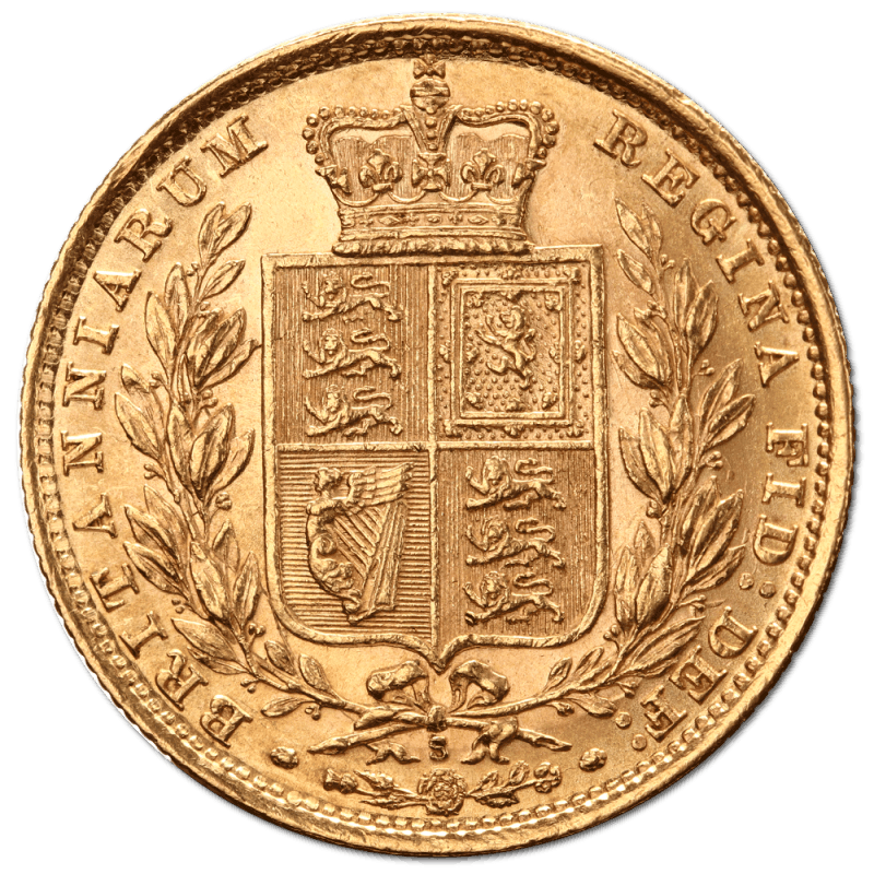 Sovereign Victoria Young Head (Shield Back) Gold Coin