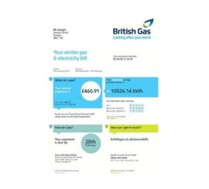 Copy of a recent Utility Bill