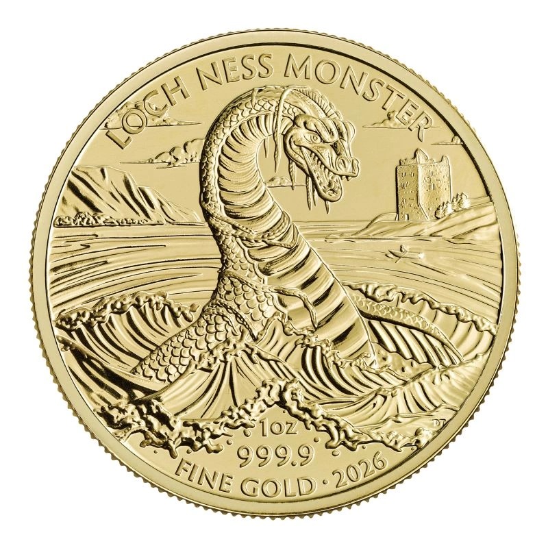 The Loch Ness Monster Legendary Creatures 1oz Gold Coin 2026