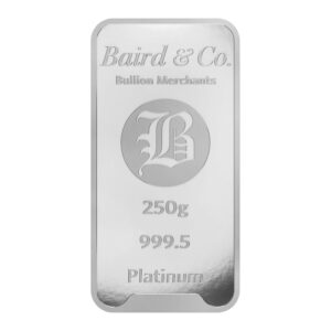 Baird & Co 250 Grams Platinum Bar